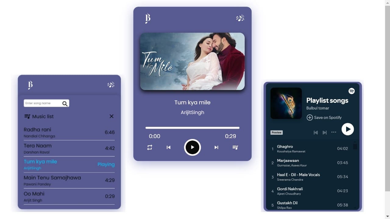 Music Player Card